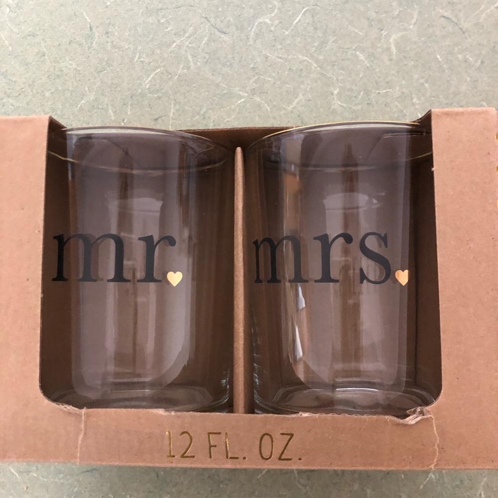 Mr. and Mrs. rocks glasses